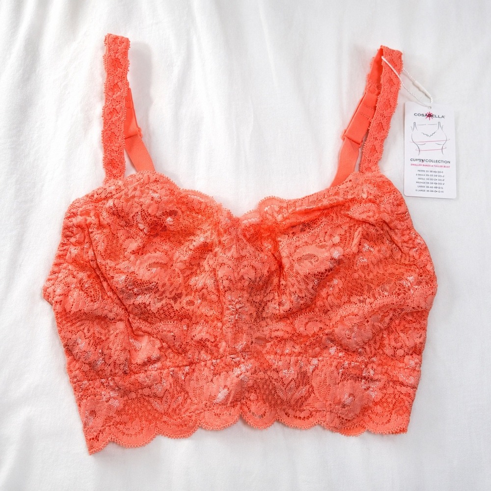 Cosabella Never Say Never Curvy Sweetie Soft Bra Coral Breeze - Size XS / NWT